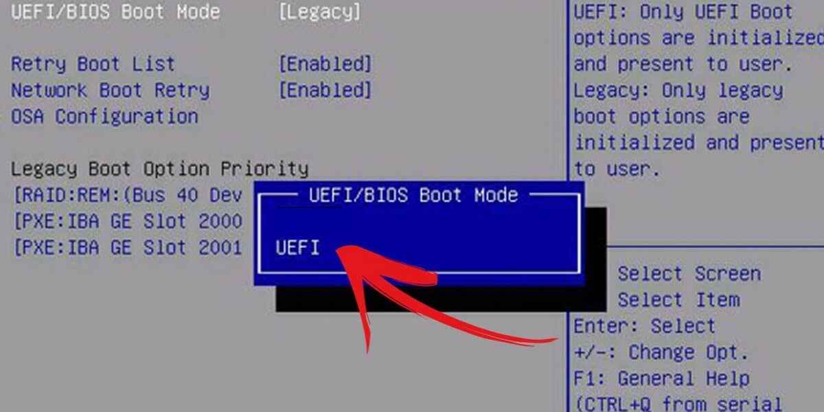 Upgrading BIOS to UEFI