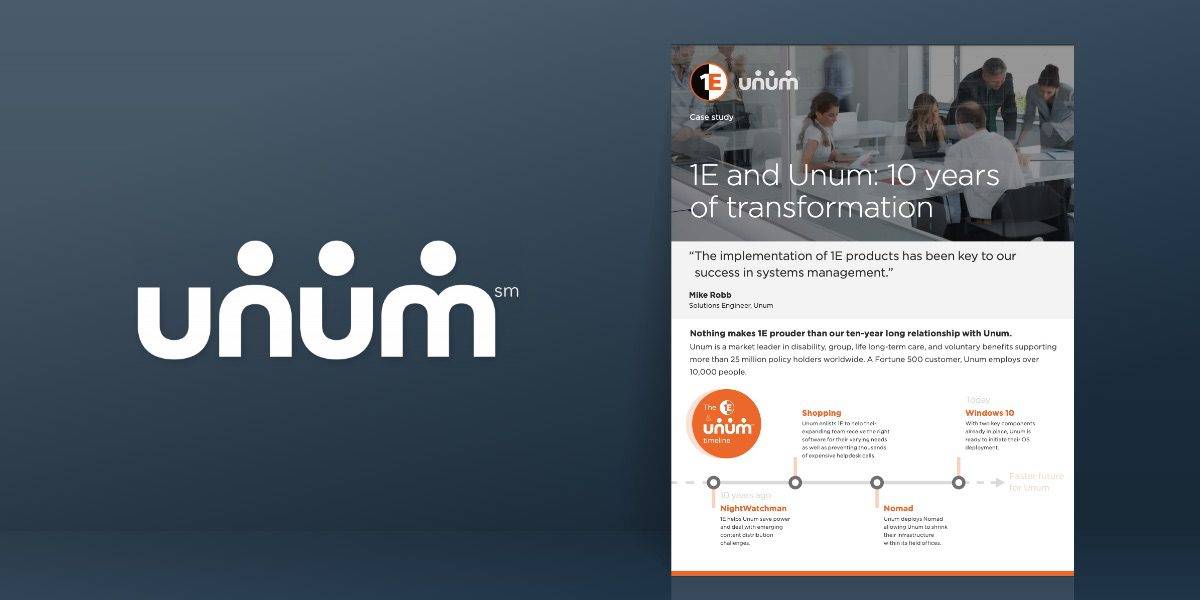 1E and Unum: 10 years of transformation