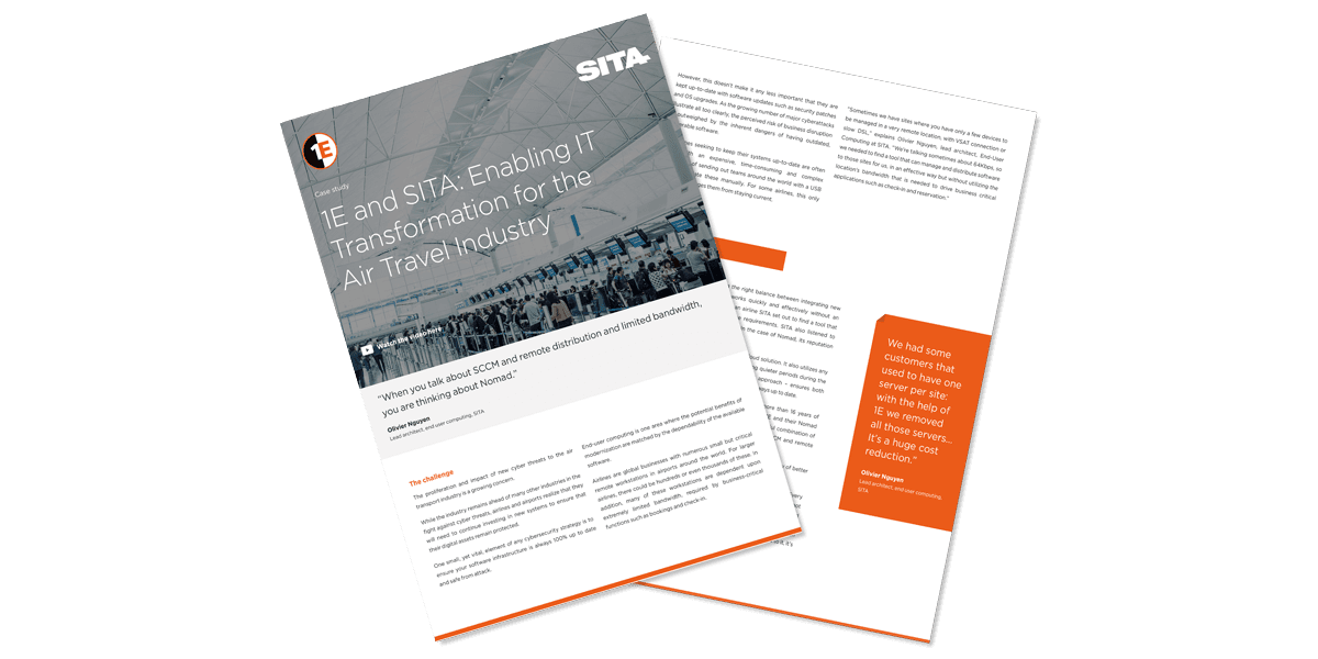 1E and SITA: Enabling IT Transformation for the Air Travel Industry